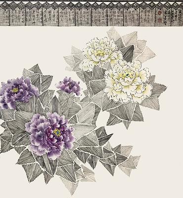_莊壹竹-牡丹芳90×90cm2021紙本