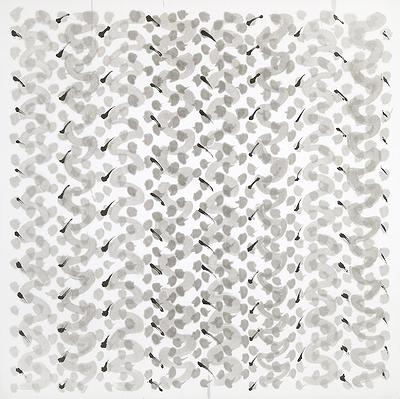 浪四步（四） 120×120cm  墨.宣紙.裱板   2015