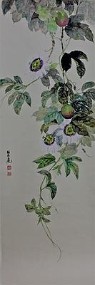 作品七 、〈花開果成〉百香果125X43