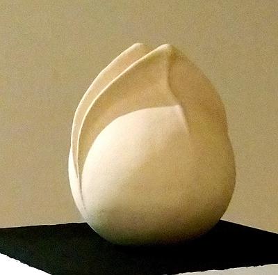 與植物對話 — 魏金蕊陶藝創作論述-《醞釀》側面展出效果。