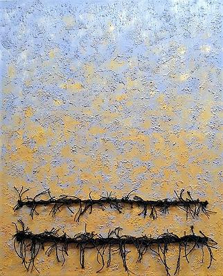 吳淑幸，《黑色崛起》系列I-1，壓克力，畫布，116.5x91.5cm，2020，吳淑幸攝影