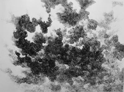 〈繞之一〉，2017，油墨、無酸版畫紙，image size：105 cm × 77 cm.