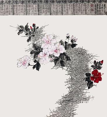 _莊壹竹-憶扶桑90×90cm2021紙本