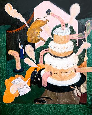 〈wake up〉，2021，壓克力顏料，72x91cm的封面圖