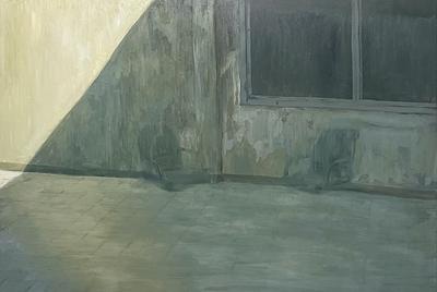 林峻賢，《心理空間系列—空間十·換位》，2021，油彩、畫布，89x130公分