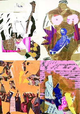 筆者平時的拼貼手稿，2020，14.5x21cm