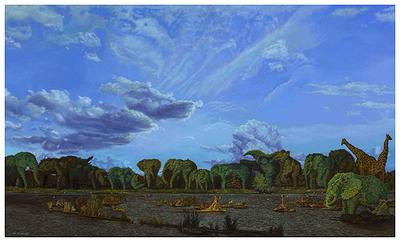 雲動系列-午後林場60X100cm2015