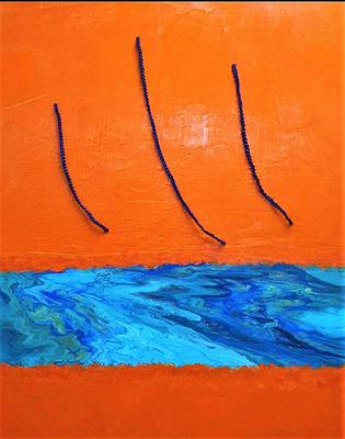 吳淑幸，《黑色崛起》系列I-3，壓克力畫布，116.5x91.5cm，2020，吳淑幸攝影