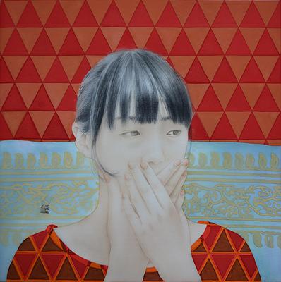 2014.06，《說‧不說01》，膠彩，27x27cm