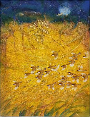 許深州膠彩繪畫藝術之研究 03守護平安