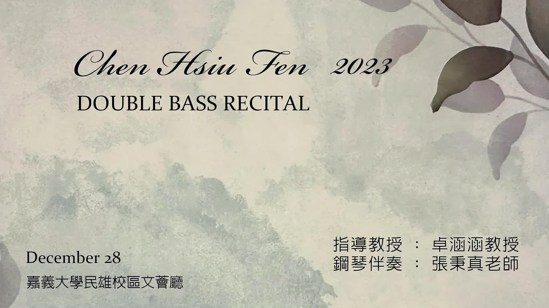 陳秀芬兩場低音提琴獨奏會樂曲解說報告-01Massenet - Thais Meditation的封面圖