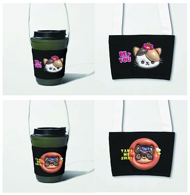 療癒意象於公益手搖飲品牌多媒體視覺設計之創作-21.杯袋(2款)