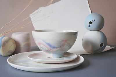 花器與餐碗組合照