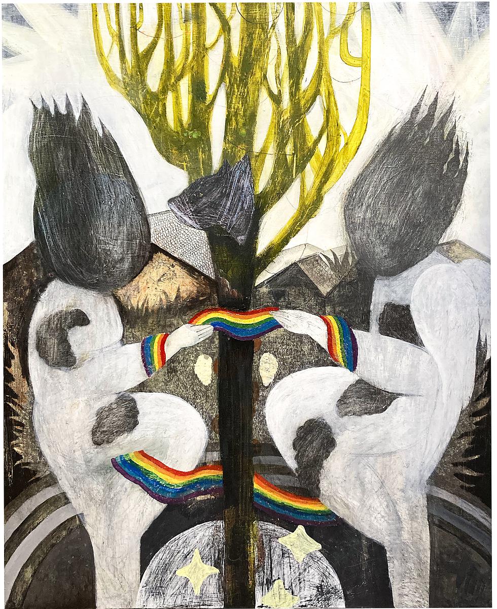 〈頒獎典禮〉，2021，壓克力顏料，65x80cm的封面圖