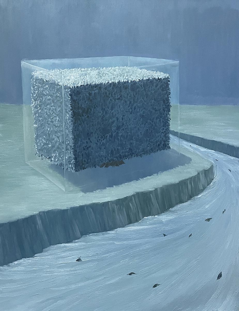 林峻賢，《方形樹系列—尋找》，2021，油彩、畫布，116.5x91公分的封面圖