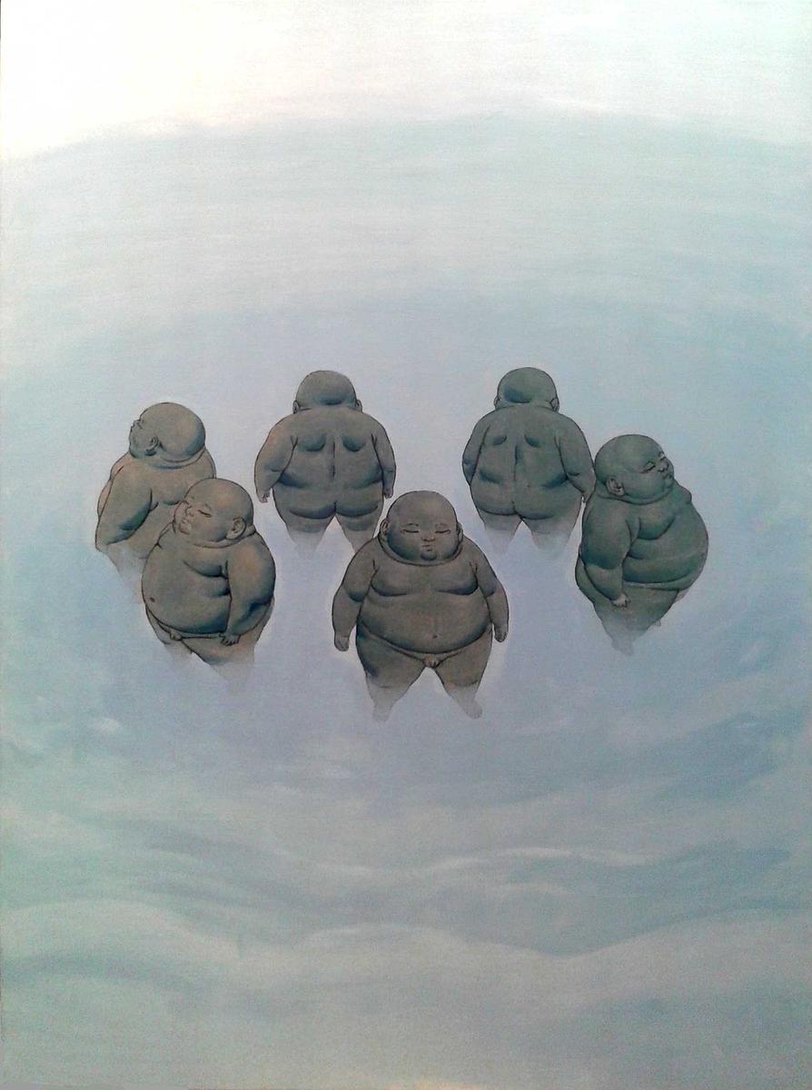 〈儀式〉，2015， 91× 65cm，壓克力彩、畫布的封面圖