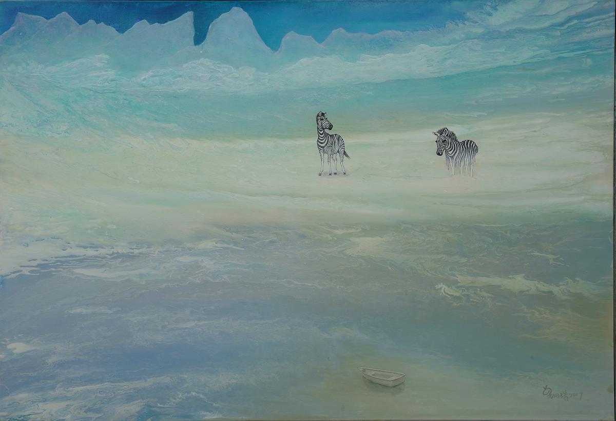 〈冰雪奇緣〉.2018-2020年.壓克力顏料．畫布.90x130cm的封面圖