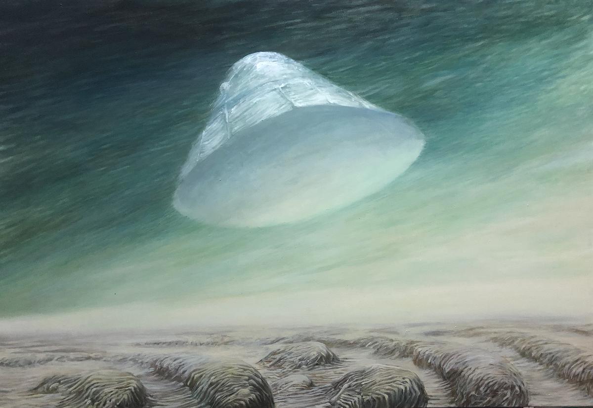 〈荒地與天空中的飛碟〉的封面圖