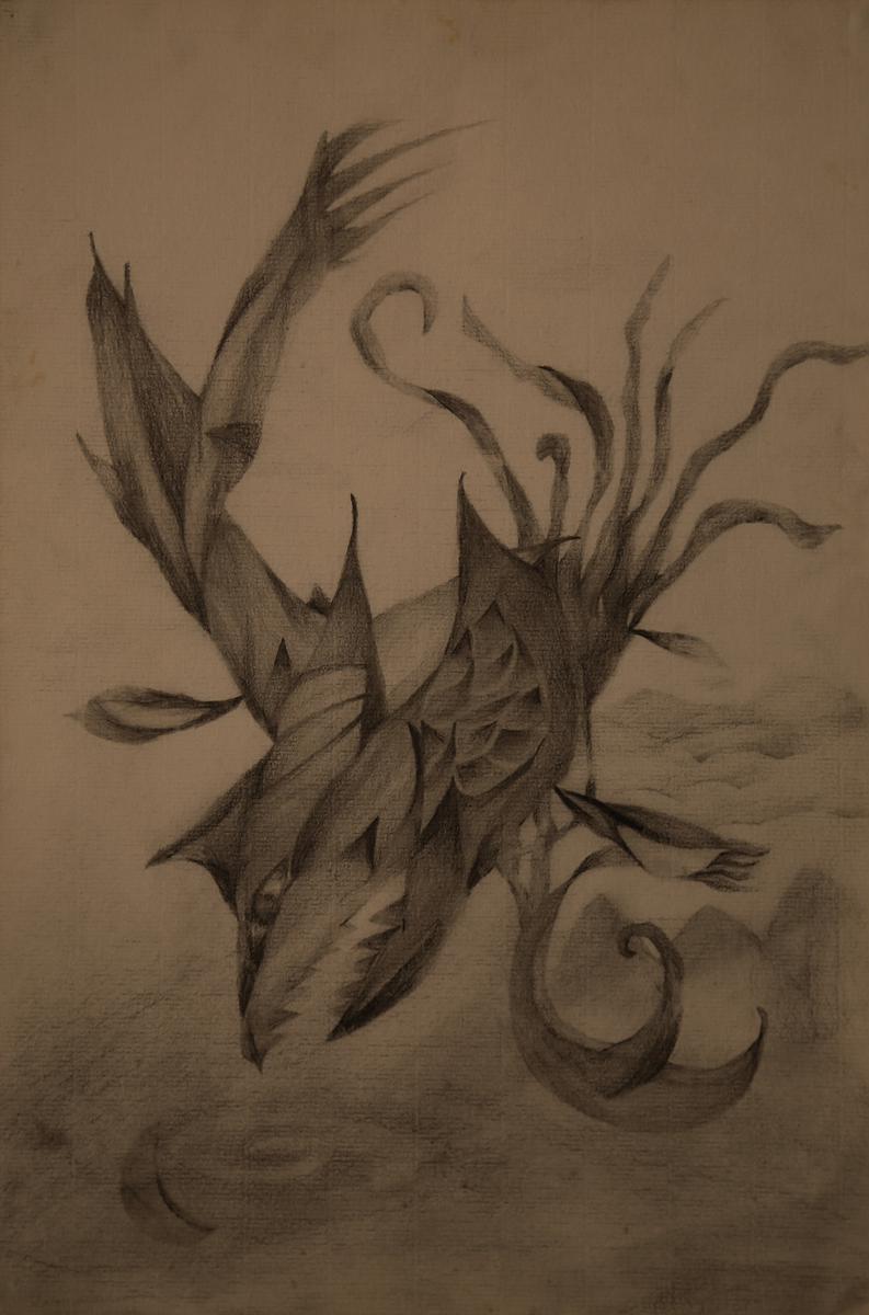 素描手稿-尋找方向-38x16cm-素描-2008的封面圖