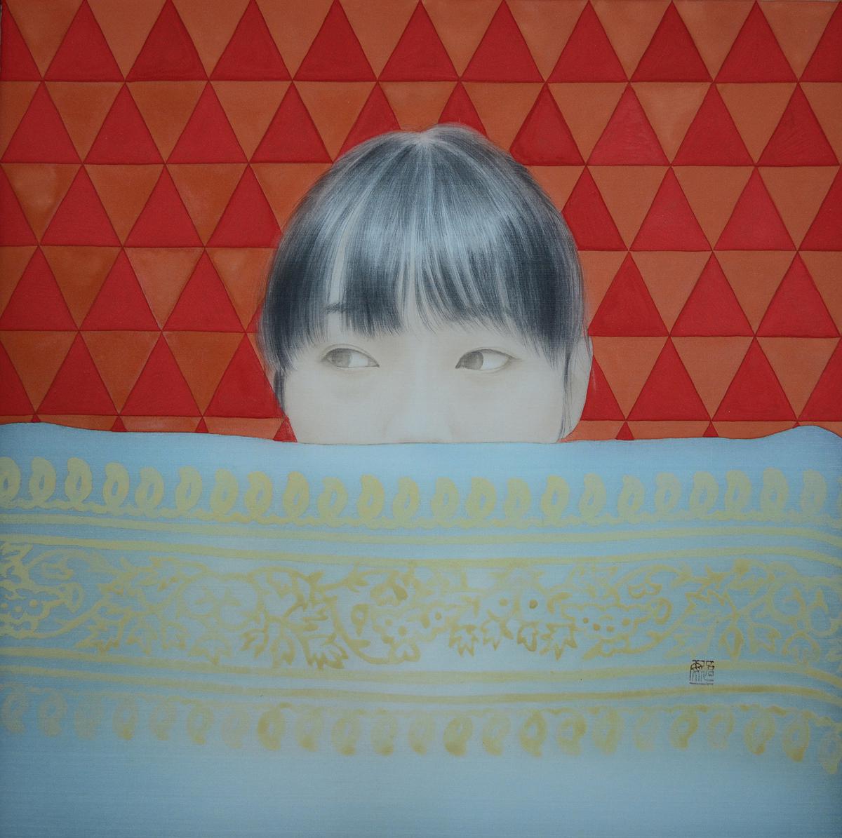 2014.06，《說‧不說03》，膠彩，27x27cm的封面圖