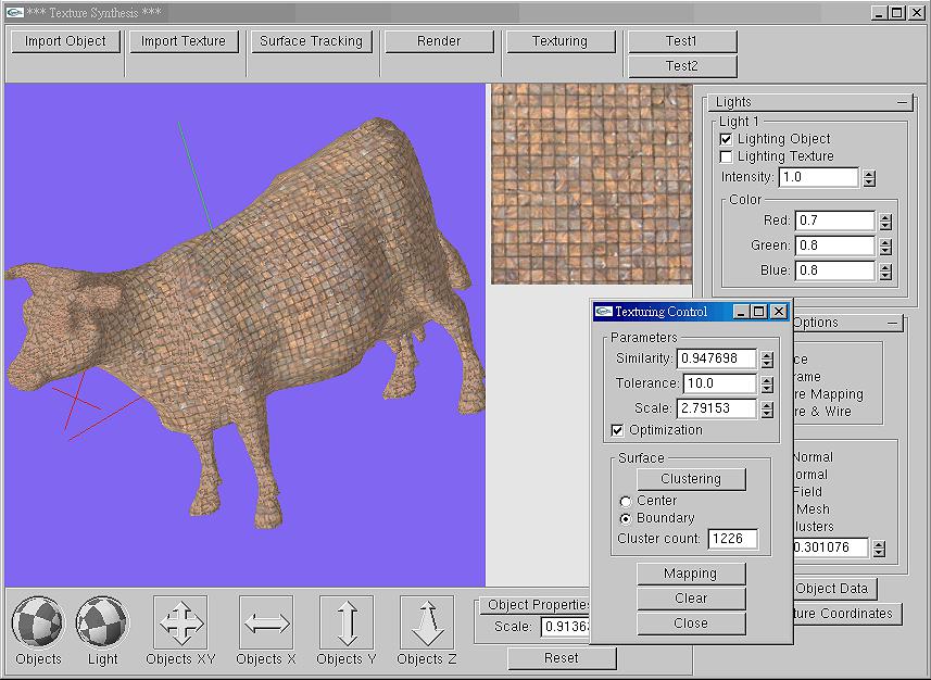 Texture Synthesis on Surfaces using Clustering's Cover