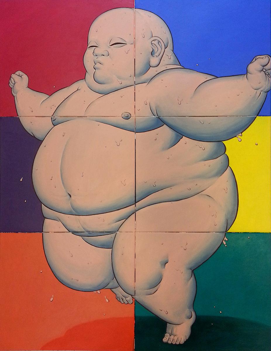 〈奔跑者〉，2016，壓克力彩、墨、畫布 ，45×53 cm (6P)。的封面圖