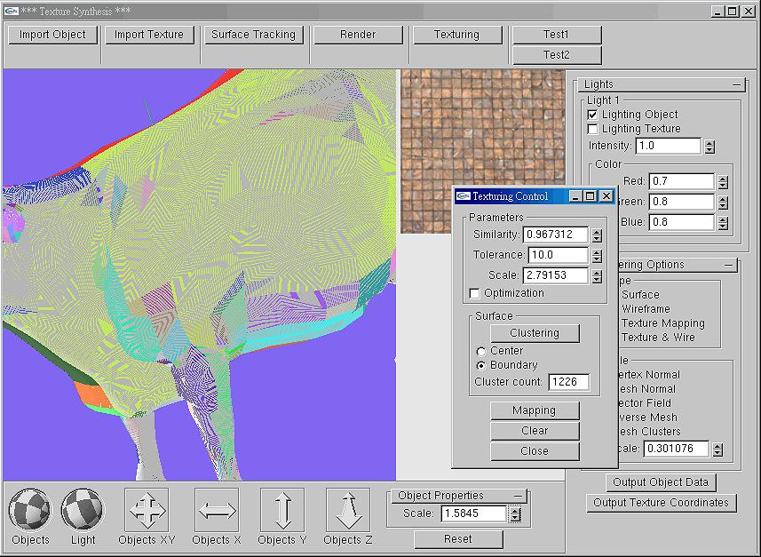 Texture Synthesis on Surfaces using Clustering's Cover
