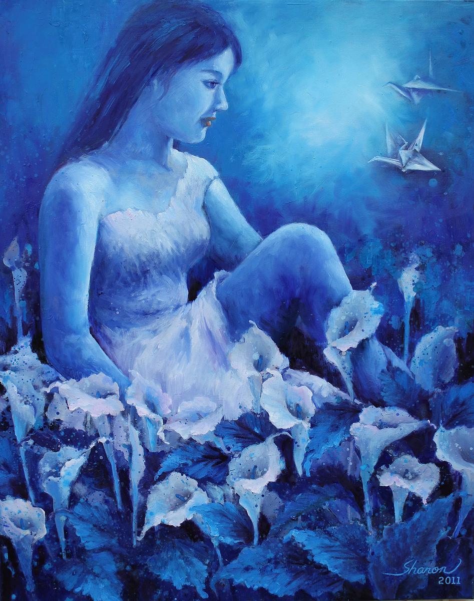 心跡‧花漾─林夏蓮油畫創作論述 藍色憂鬱的封面圖