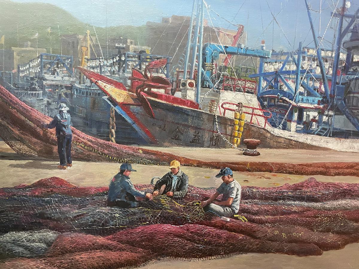 Deep Love for Fishing Port :The Creation of Chang Huai Jung’s  Oil Painting's Cover