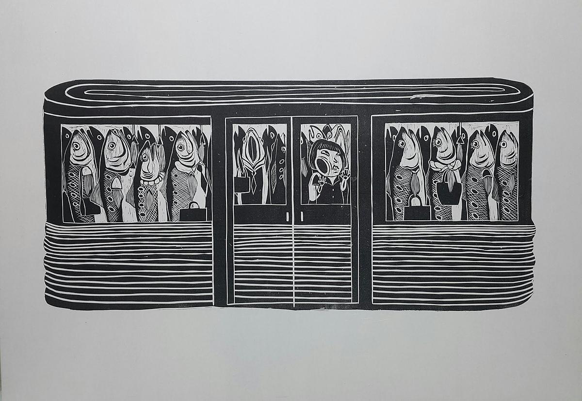 《罐頭列車》，78x111cm，凸版，2018的封面圖