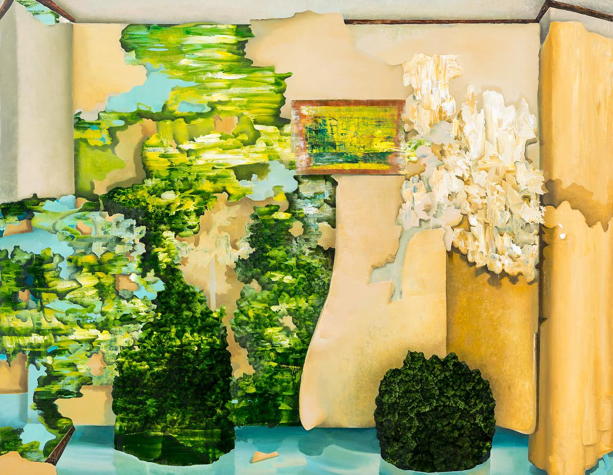 浮動景緻－變形風景之空間部署 6〈你，我〉，2017，91×117(cm)，油彩、畫布的封面圖