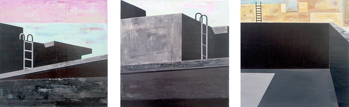 邊緣系列_手扶梯2號 2014 壓克力 畫布 60x60cm(三聯作)的封面圖