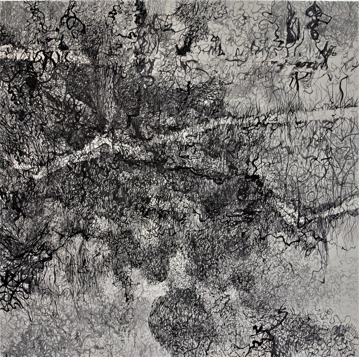 〈2020-2〉，2020，墨、水性墨、畫布，100 cm × 100 cm.的封面圖