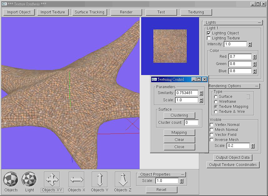 Texture Synthesis on Surfaces using Clustering's Cover