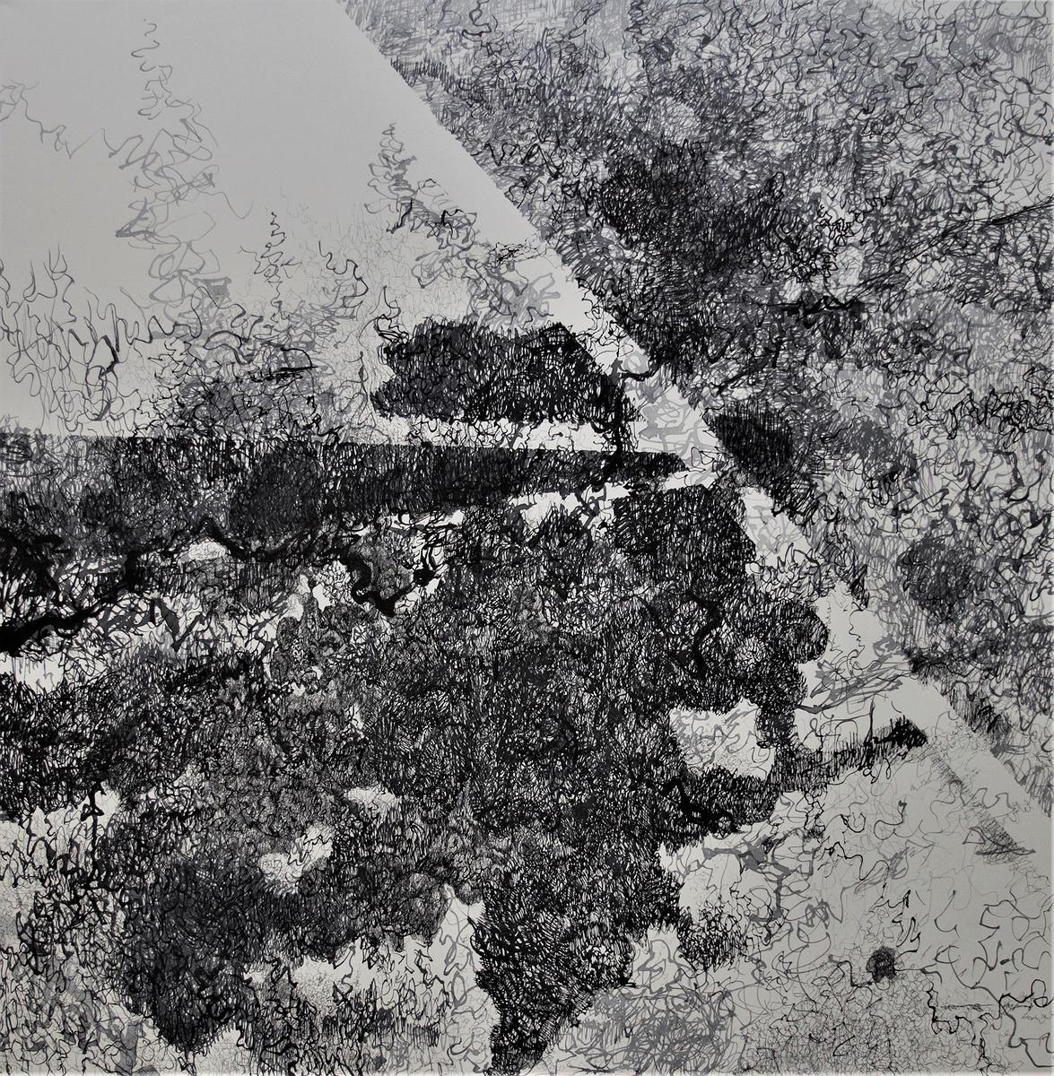 〈2020-1〉，2020，墨、水性墨、畫布，100 cm × 100 cm.的封面圖