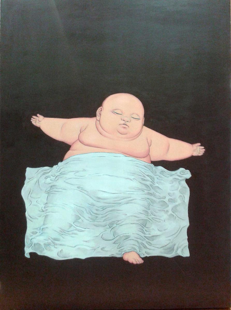 〈大〉，2015， 91× 65cm，壓克力彩、畫布的封面圖