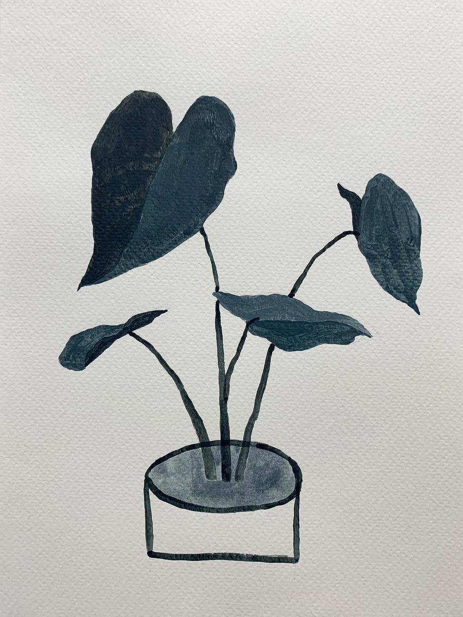 植物療癒—黃瑩瑄創作論述 花草系列 火鶴花的葉子 07的封面圖