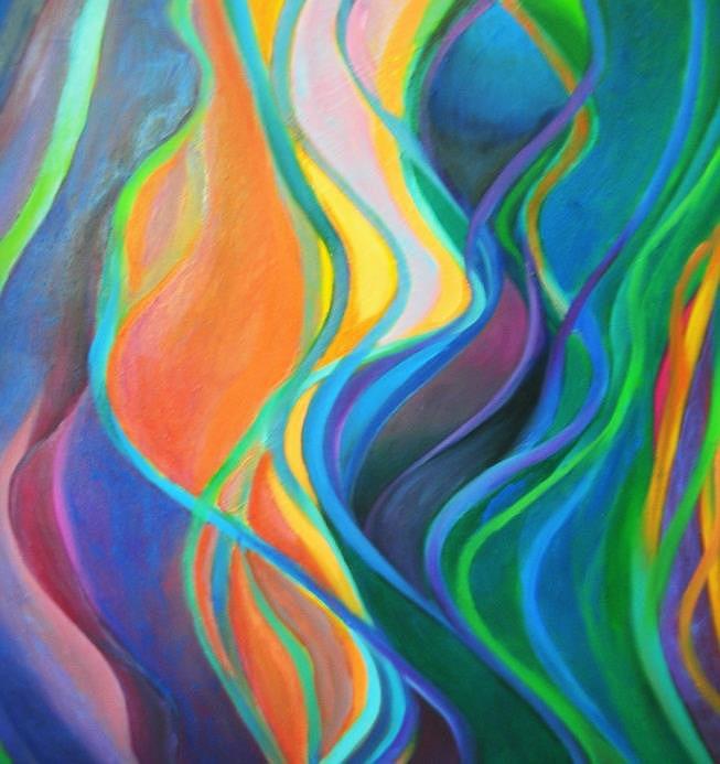 線形色的藝術療癒—張秀凉藝術創作論述 14 西門町的夜色2的封面圖