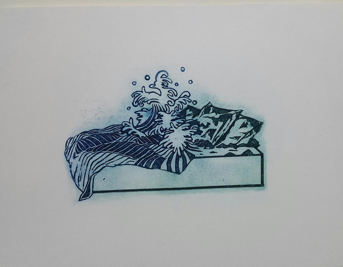 《海床》，45x60cm，紙凹版，2018的封面圖
