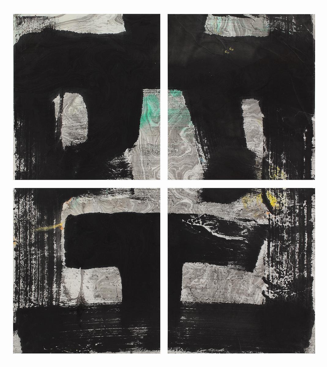 "When the black or white", virtual real or real virtual-Abstract painting by mixing Calligraphy, Chinese ink and Ceramic materials.'s Cover