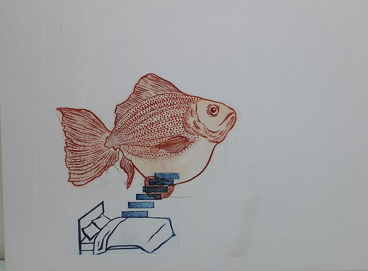《游．夢》，45x60 cm，凹版，2018的封面圖