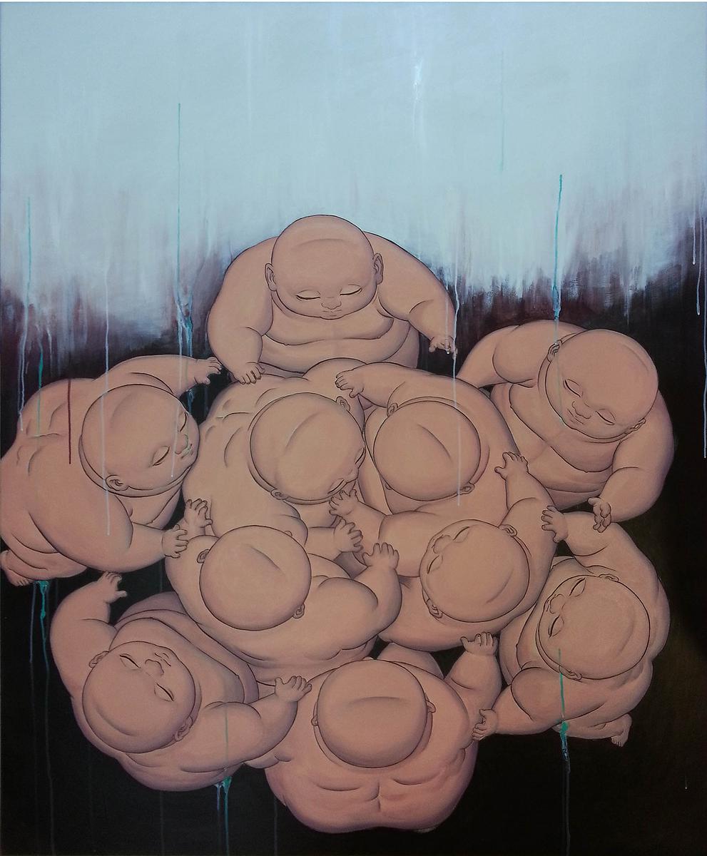 〈溫暖〉，2015，162x130cm，壓克力彩、畫布。的封面圖