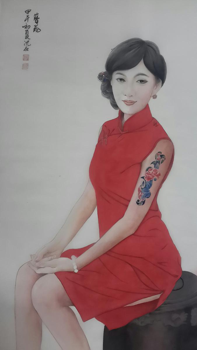 Hide rhythm--meticulous Flower and bird painting Line description& endow color creation the study's Cover