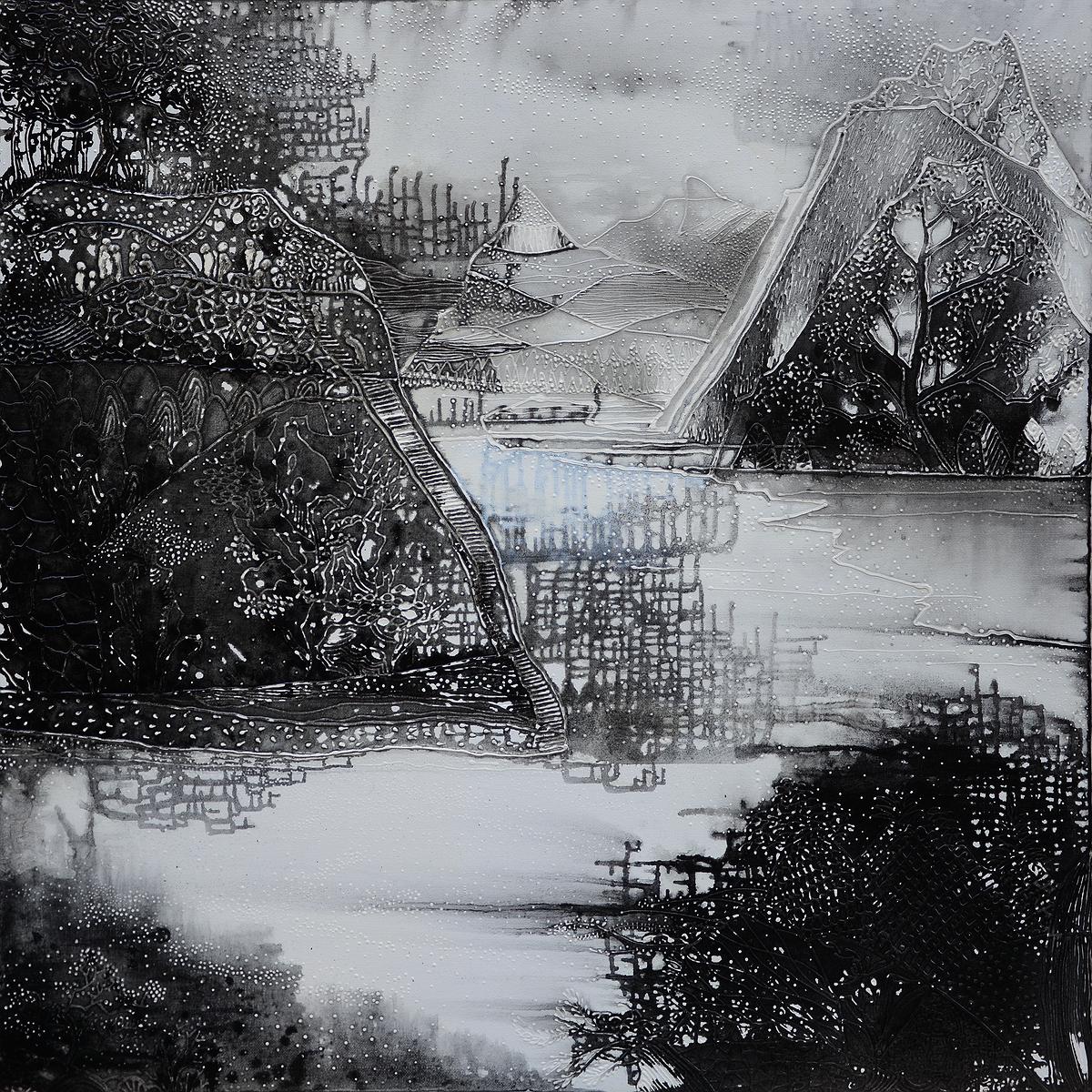 心‧山水15，100x100cm，2015，油彩畫布的封面圖