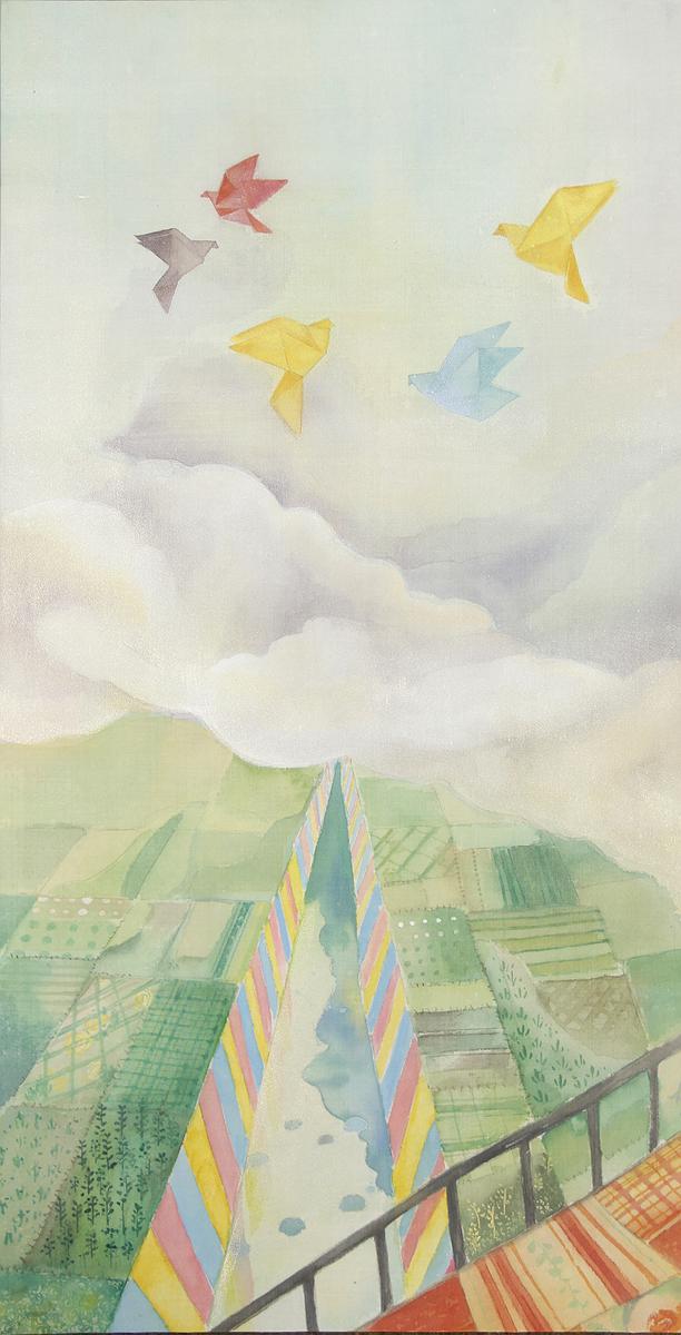 繪畫的識與視－潘家榆創作研究 15〈留鳥與候鳥〉的封面圖