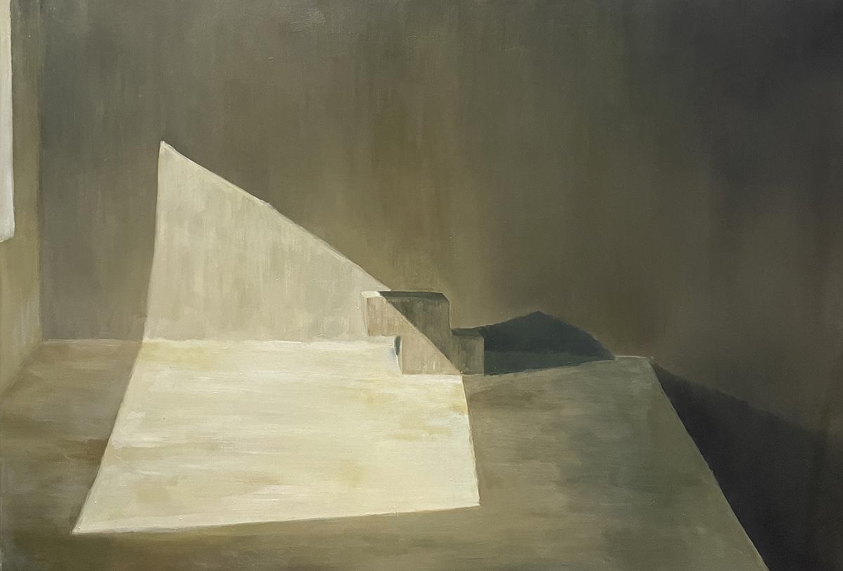 林峻賢，《心理空間系列—空間六·一絲希望》，2019，油彩、畫布，89x130公分的封面圖