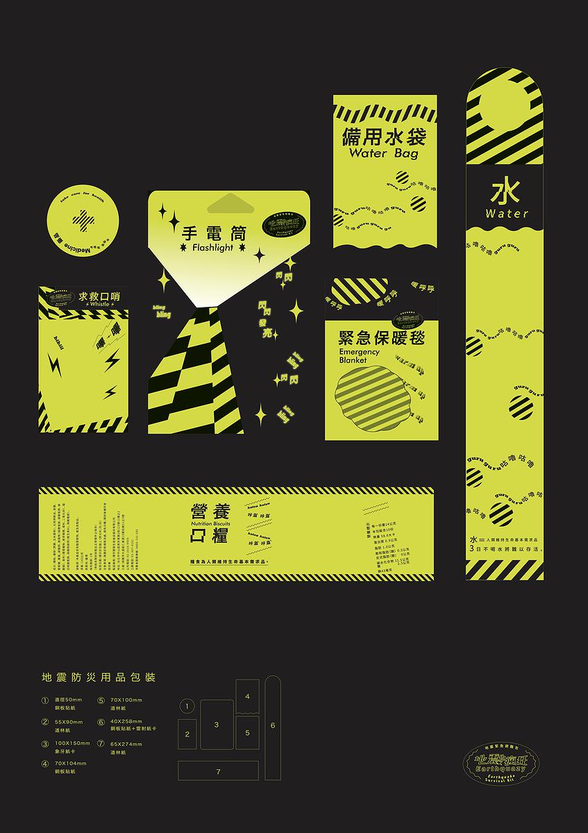 圖 4-4-1《保包 Bao Bao》防災用品包裝設計總覽的封面圖