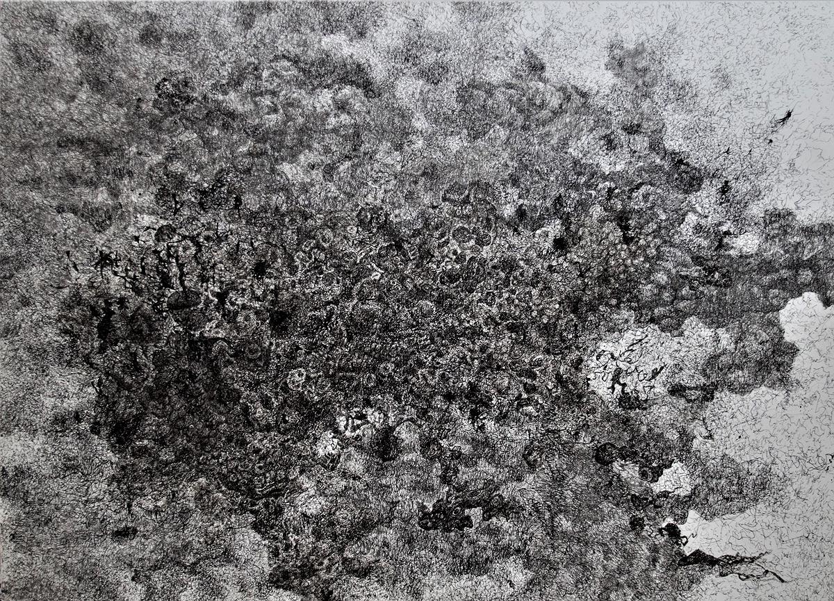 〈2017-3〉，2017，水性墨、墨、銅版紙，78.5 cm × 108.5 cm.的封面圖