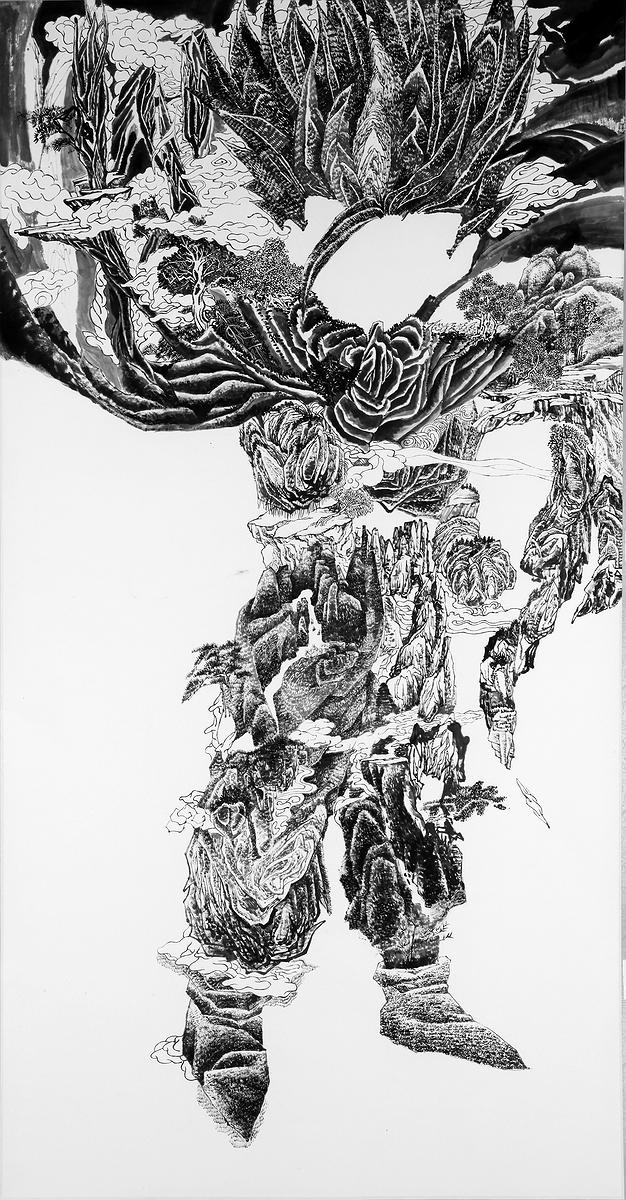 林澄〈齁溜看（九）〉2013，180x100cm的封面圖