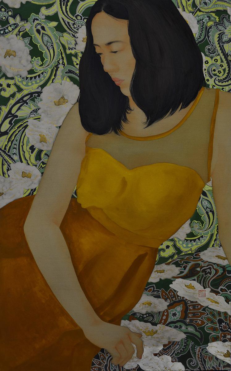 2014，《思緒 》，膠彩，68x42cm的封面圖